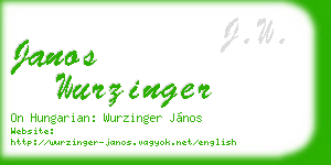 janos wurzinger business card